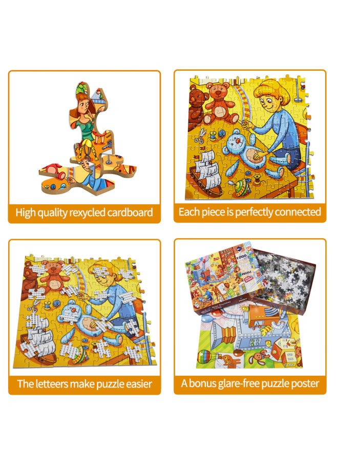 Jigsaw Puzzle Manufacturers Gray Cardboard Jigsaw Puzzle 1000 Pieces Adult Scenery Difficult Puzzle Toys Foreign Trade-Color:GSDZ0149-Happy Amusement Park 1000 Pieces - Image 4